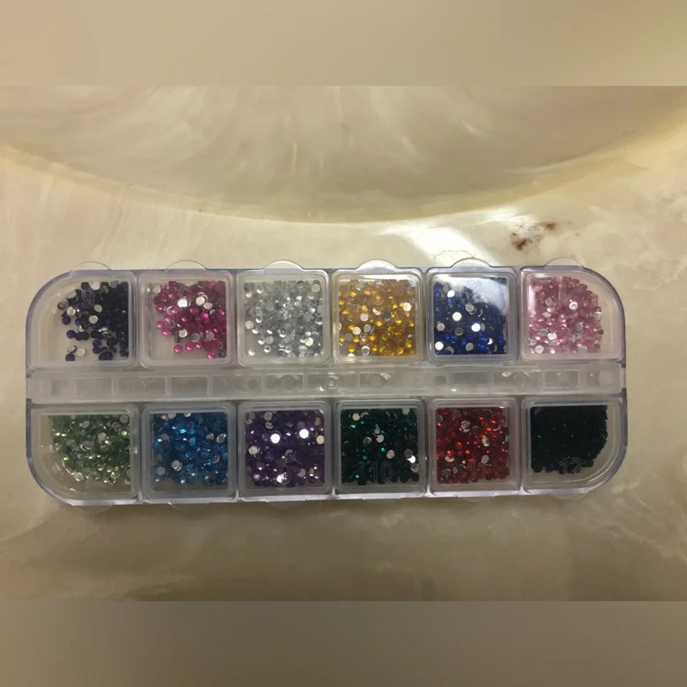 Multi Color 2mm Nail Rhinestone - Picture 2 of 5